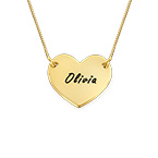 10K 골드 하트 각인 목걸이