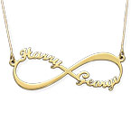 10K 옐로 골드 인피니티 네임 목걸이