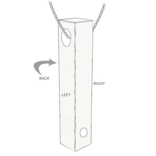 18K 골드 베르메이 3D 바 다이아몬드 목걸이 - 6