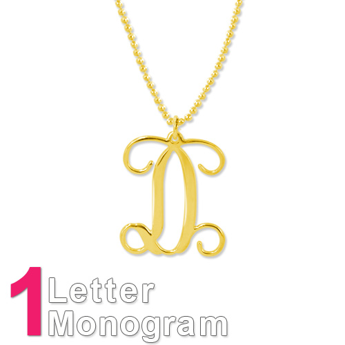 18ct Gold Plated Sterling Silver Initials Necklace - 2