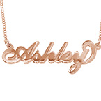 18K 로즈 골드 도금 네임 목걸이