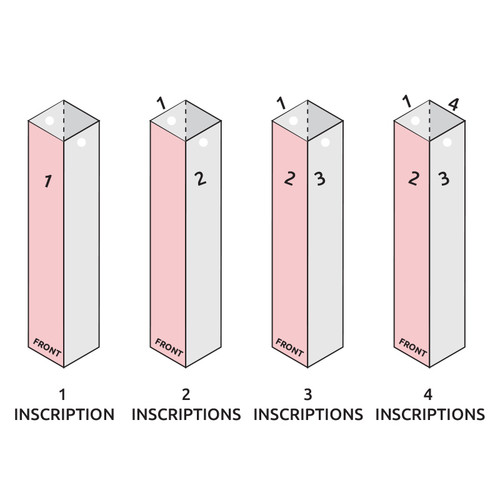 스털링 실버 3D 바 네임 목걸이 - 3