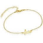 18K 골드 도금 네임 발찌