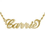 캐리 스타일 맞춤 14ct 금 네임 목걸이