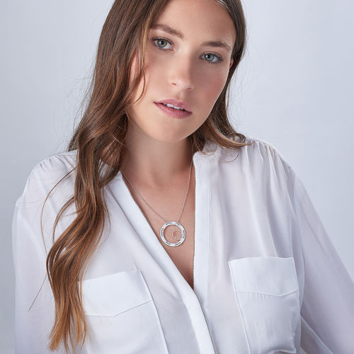 Family Love Circle Pendant Necklace - 1