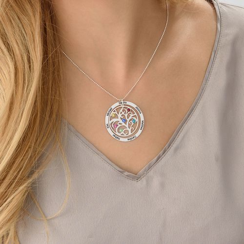 패밀리 트리 네임/탄생석 목걸이 - 2