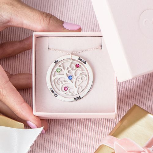 패밀리 트리 네임/탄생석 목걸이 - 4