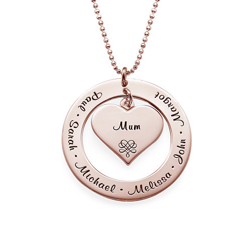 할머니를 위한 로즈 골드 네임 목걸이 - 1