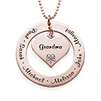 할머니를 위한 로즈 골드 네임 목걸이
