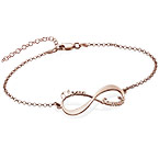 이름이 있는 인피니티 팔찌 - 로즈 골드 도금