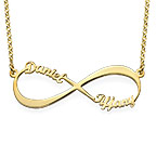 도금된 인피니티 네임 목걸이