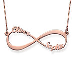 로즈 골드 도금의 인피니티 목걸이