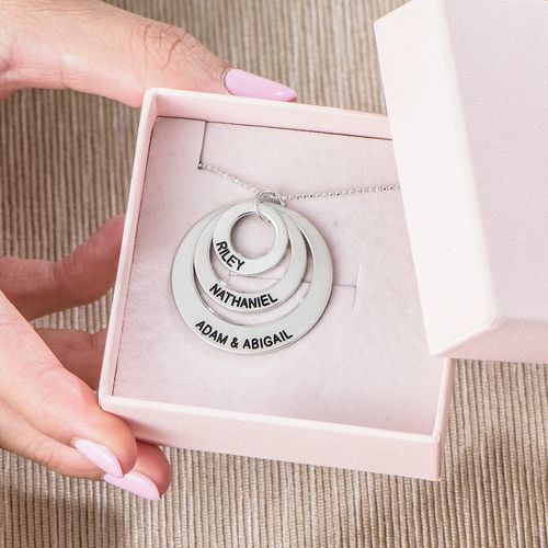 엄마를 위한 쥬얼리 - 3개의 디스크 목걸이 - 6