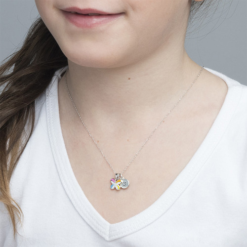 Multicolor Butterfly Pendant Necklace for Kids - 2