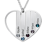 스털링 실버 엄마 탄생석 목걸이