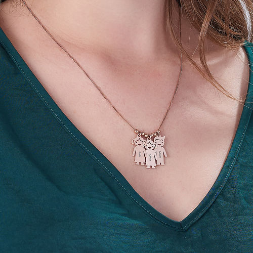 로즈 골드 도금으로 된 이름이 있는 엄마 목걸이 - 5