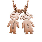 로즈 골드 도금으로 된 이름이 있는 엄마 목걸이