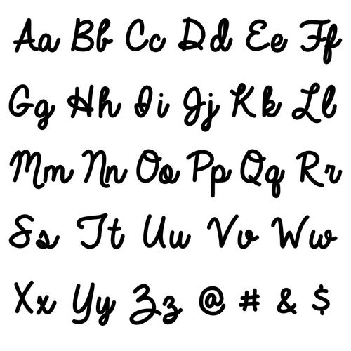 18K 골드 도금 필기체 목걸이 - 3