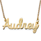 18K 골드 도금 필기체 목걸이