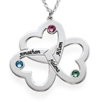 트리플 하트 네임목걸이