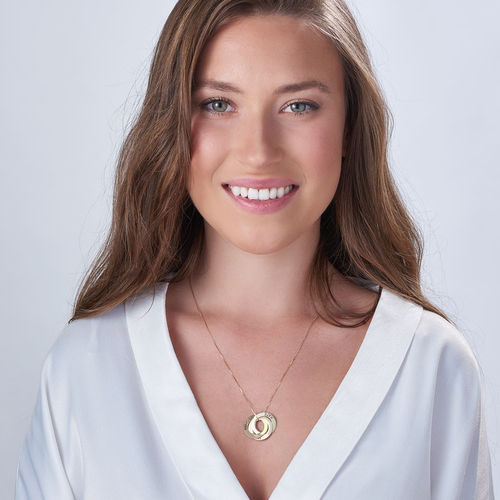 10K 골드 러시아 디자인 링 목걸이 - 3