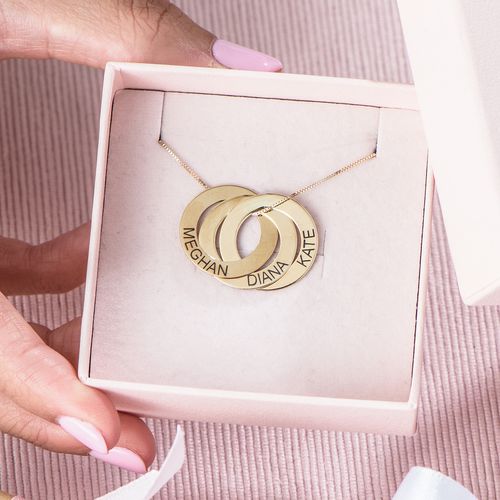 10K 골드 러시아 디자인 링 목걸이 - 5