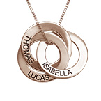 로즈 골드 도금 러시아 디자인 링 목걸이