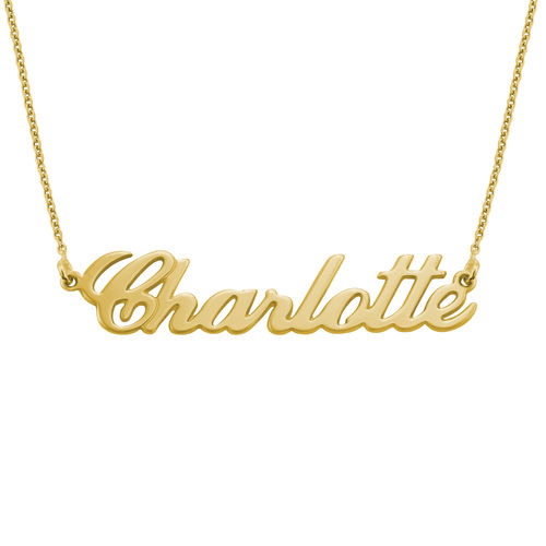 18K 골드 도금 스몰 캐리 네임 목걸이 - 2