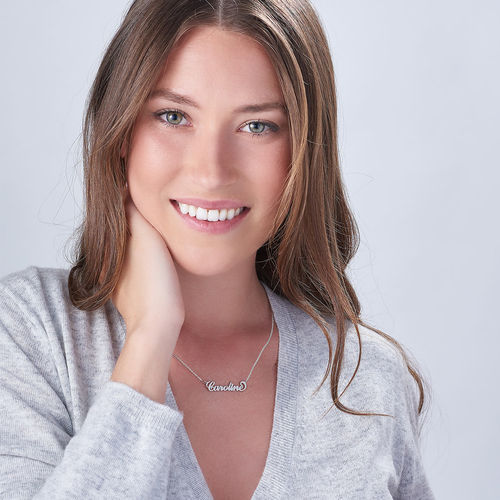 작은 사이즈 네임 목걸이 - 캐리 스타일 - 3