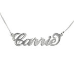 작은 사이즈 네임 목걸이 - 캐리 스타일
