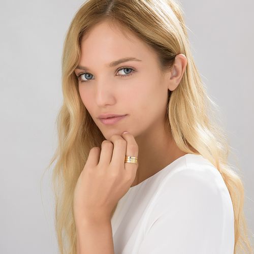 14K 옐로 골드 탄생석 네임 반지 - 4