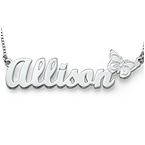 스털링 실버 버터플라이 네임 목걸이