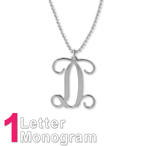 Sterling Silver Initials Necklace - 1