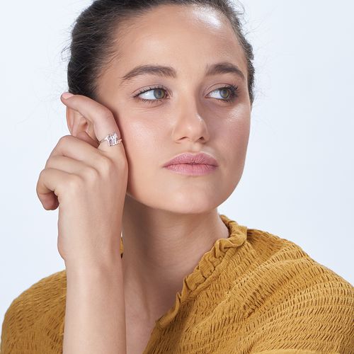 스털링 실버 더블 네임 반지 - 2