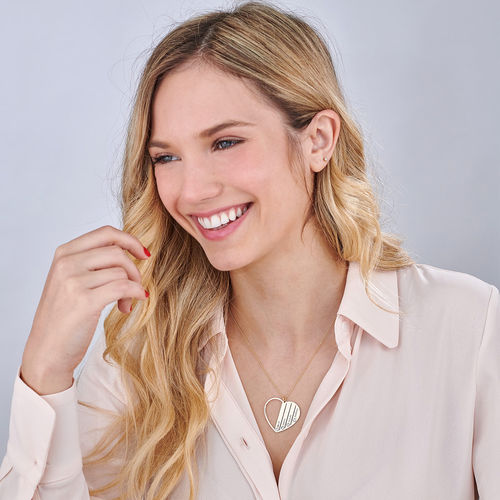 10ct 금으로 된 엄마 탄생석 목걸이 - 1