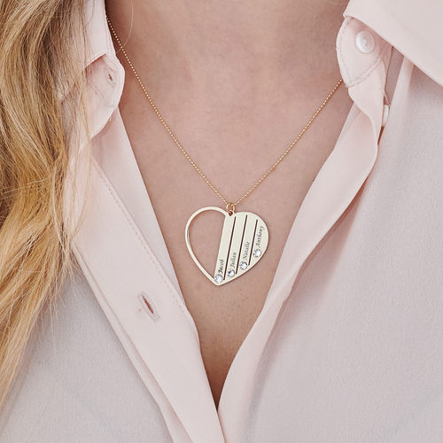 10ct 금으로 된 엄마 탄생석 목걸이 - 2