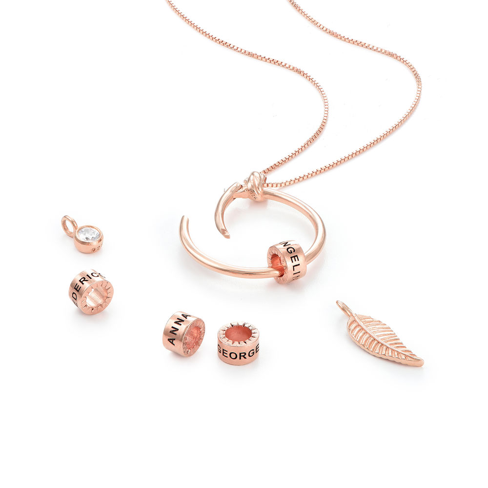 18K 로즈골드 도금 린다 원형 펜던트 목걸이 - 2