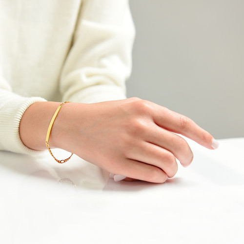 도금된 여자 ID 팔찌 - 2