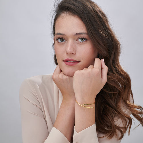 길이조절 가능한 베르메이 각인 커프 팔찌 - 2