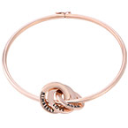 로즈 골드 도금 러시안 링 뱅글 팔찌